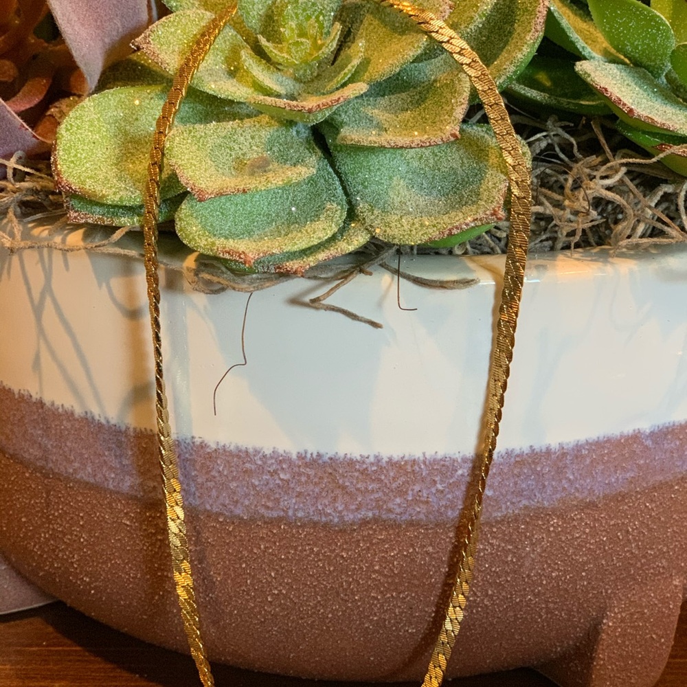 Gold Herringbone